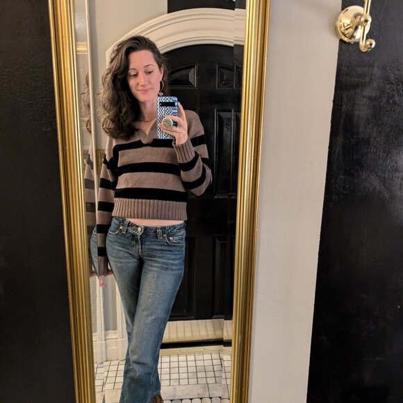 Levi's Y2K Style Blue Jeans Button Pockets Super Low Rise Bella Swan S 25 26 - Picture 13 of 13